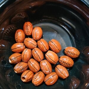 Brown Football Beads